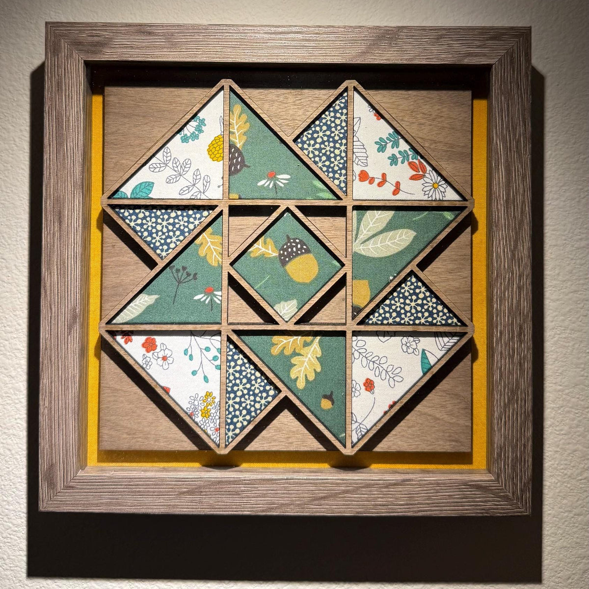 For RaeAnn: 8x8" Quilt Block (Green & Orange)